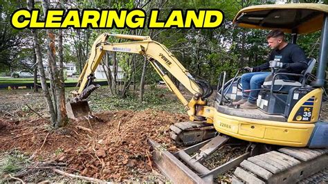 excavator size for land clearing